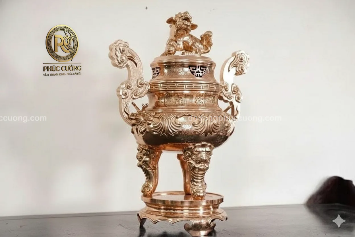 Bộ tam sự hạc Kim Bảo mạ bạc vàng