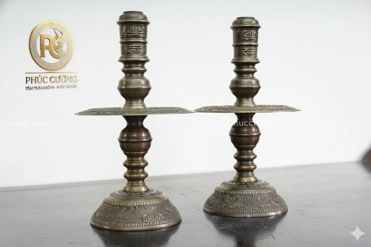 Bộ tam sự hạc Kim Bảo mạ bạc vàng