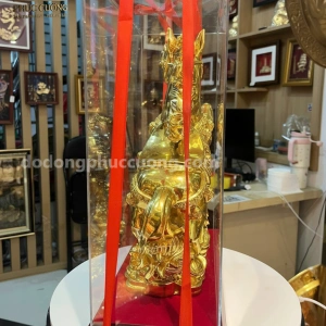 Tượng ngựa phong thủy bằng đồng dát vàng nano