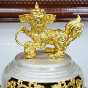 Bộ tam sự hạc Kim Bảo mạ bạc vàng