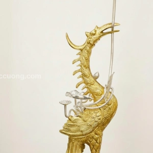 Bộ tam sự hạc Kim Bảo mạ bạc vàng