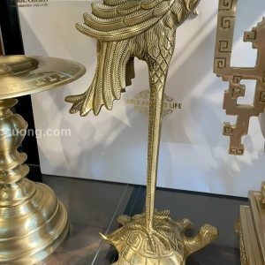 Ngũ sự đỉnh đồng cát tút vuông cao 63cm hạc thẳn