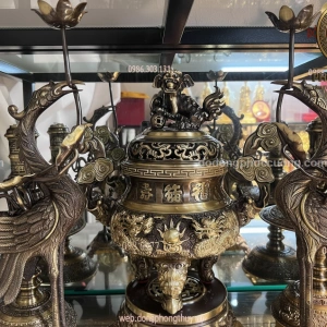 Bộ ngũ sự khảm ngũ sắc 40cm
