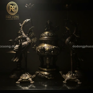 Bộ ngũ sự khảm ngũ sắc 40cm