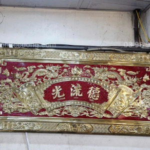 Tranh đồng Thờ Cúng Cuốn Thư Câu Đối