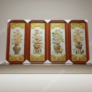Tranh đồng phong thủy dát vàng 24k Mã đáo thành công