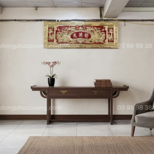 Tranh đồng Thờ Cúng Cuốn Thư Câu Đối