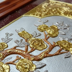 Tranh đồng phong thủy dát vàng 24k Mã đáo thành công