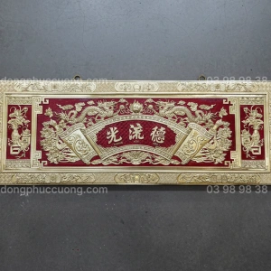 Tranh đồng Thờ Cúng Cuốn Thư Câu Đối