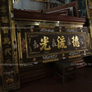 Tranh đồng Thờ Cúng Cuốn Thư Câu Đối