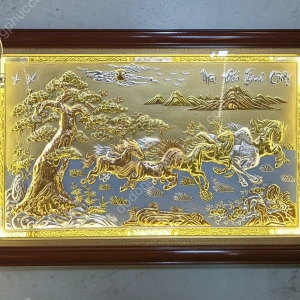 Tranh dát vàng 24k Mã đáo thành công