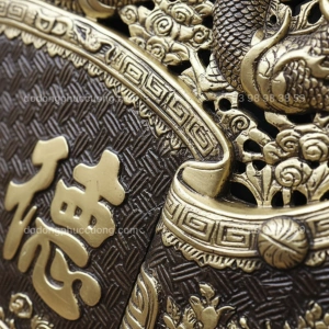 Tranh đồng Thờ Cúng Cuốn Thư Câu Đối