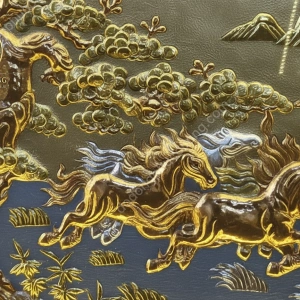 Tranh dát vàng 24k Mã đáo thành công