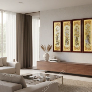 Tranh đồng phong thủy dát vàng 24k Mã đáo thành công