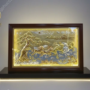 Tranh dát vàng 24k Mã đáo thành công