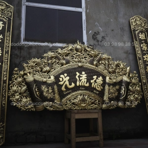 Tranh đồng Thờ Cúng Cuốn Thư Câu Đối