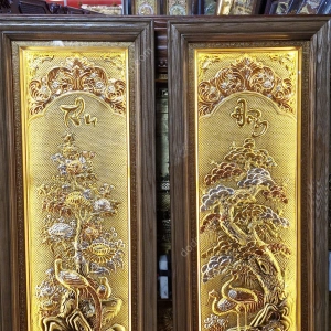 Tứ bình 4 mùa dát vàng 24k