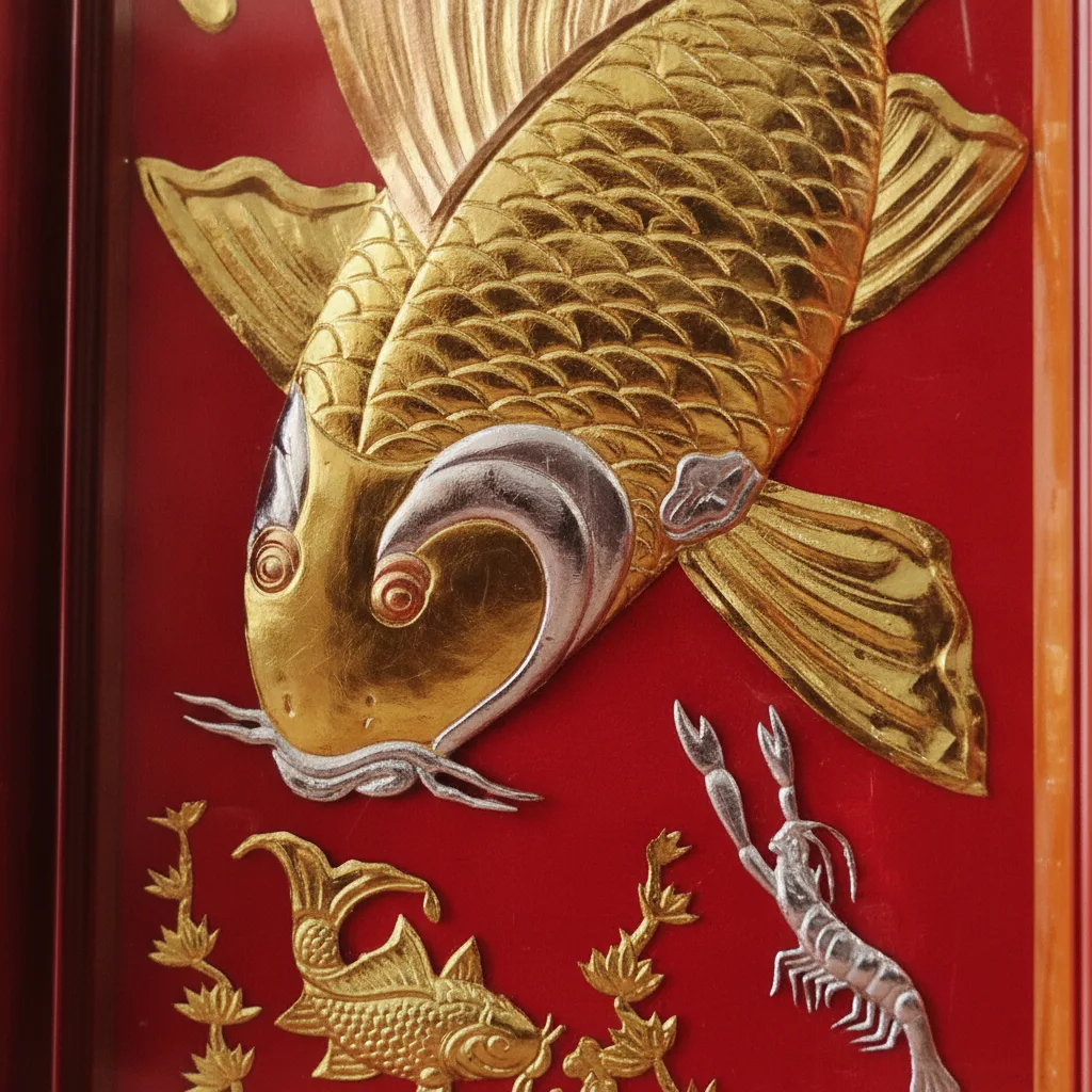 TRANH LÝ NGƯ VỌNG NGUYỆT - NÉT ĐẸP PHONG THỦY CÁ CHÉP TRÔNG TRĂNG