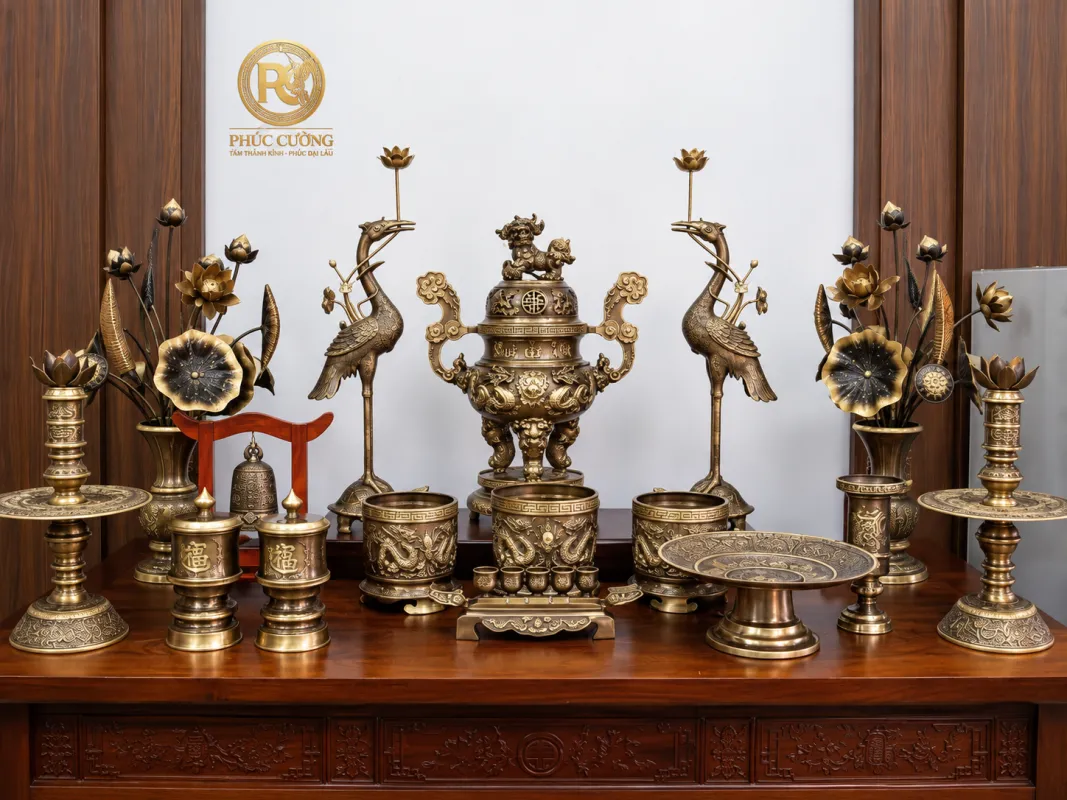 Kích Thước Bộ Đỉnh Đồng Chuẩn Thước Lỗ Ban Hút Tài Lộc