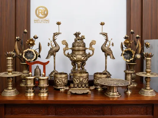 Kích Thước Bộ Đỉnh Đồng Chuẩn Thước Lỗ Ban Hút Tài Lộc